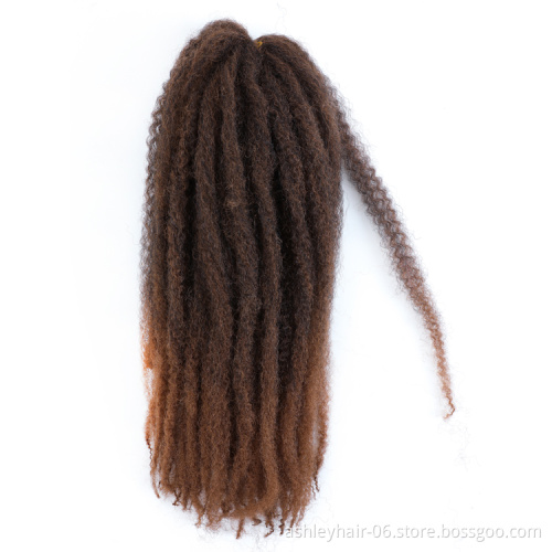 18 Inch 60G 100% Real Kanekalon Fiber Synthetic Twist Hair Extensions Marley Braiding